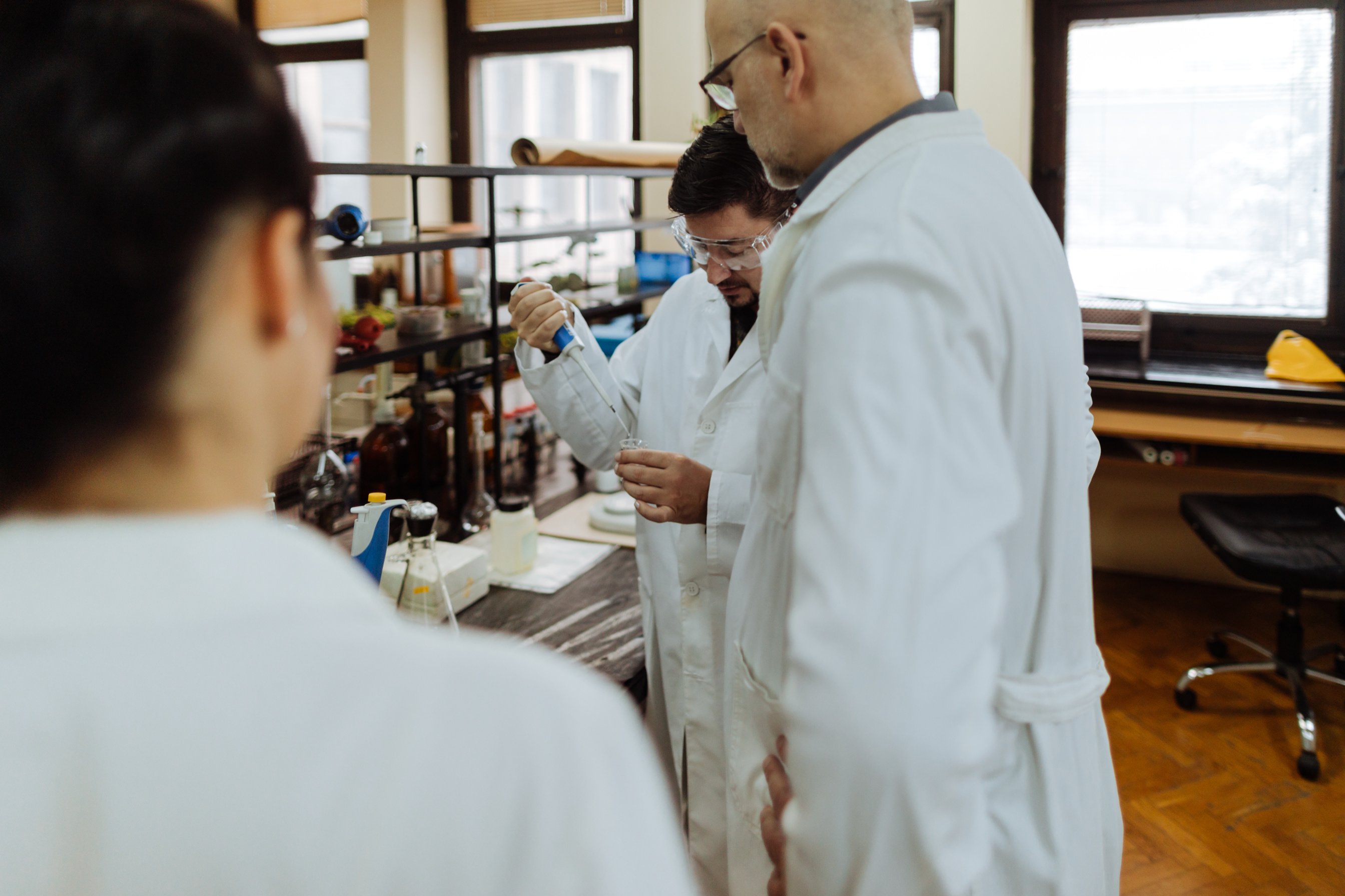 Chemists in laboratory